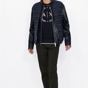 ARMANI EXCHANGE MENS SIZE XL PUFFER VEST BLUE